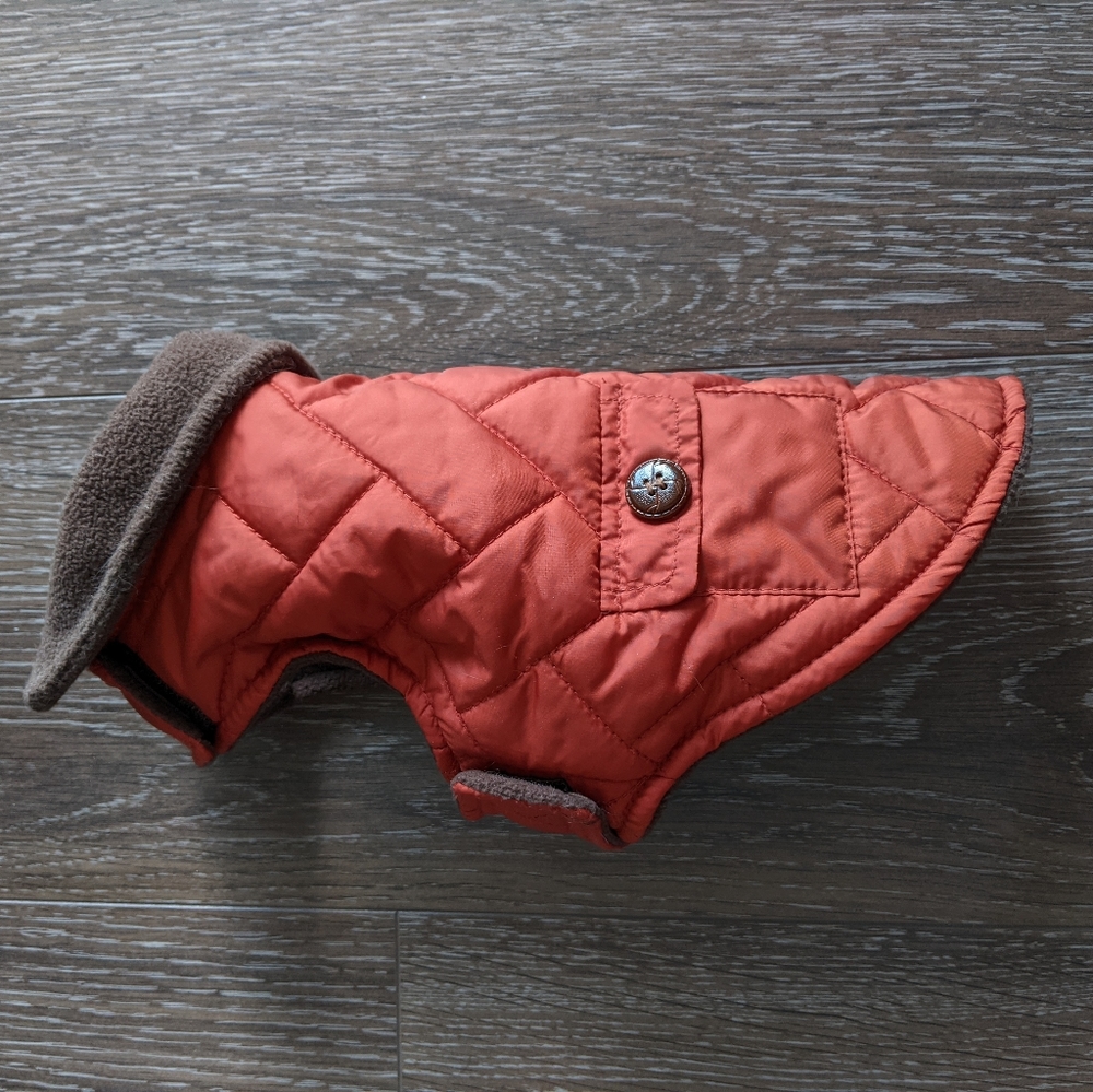 Friends Forever Orange Quilted Vest XS